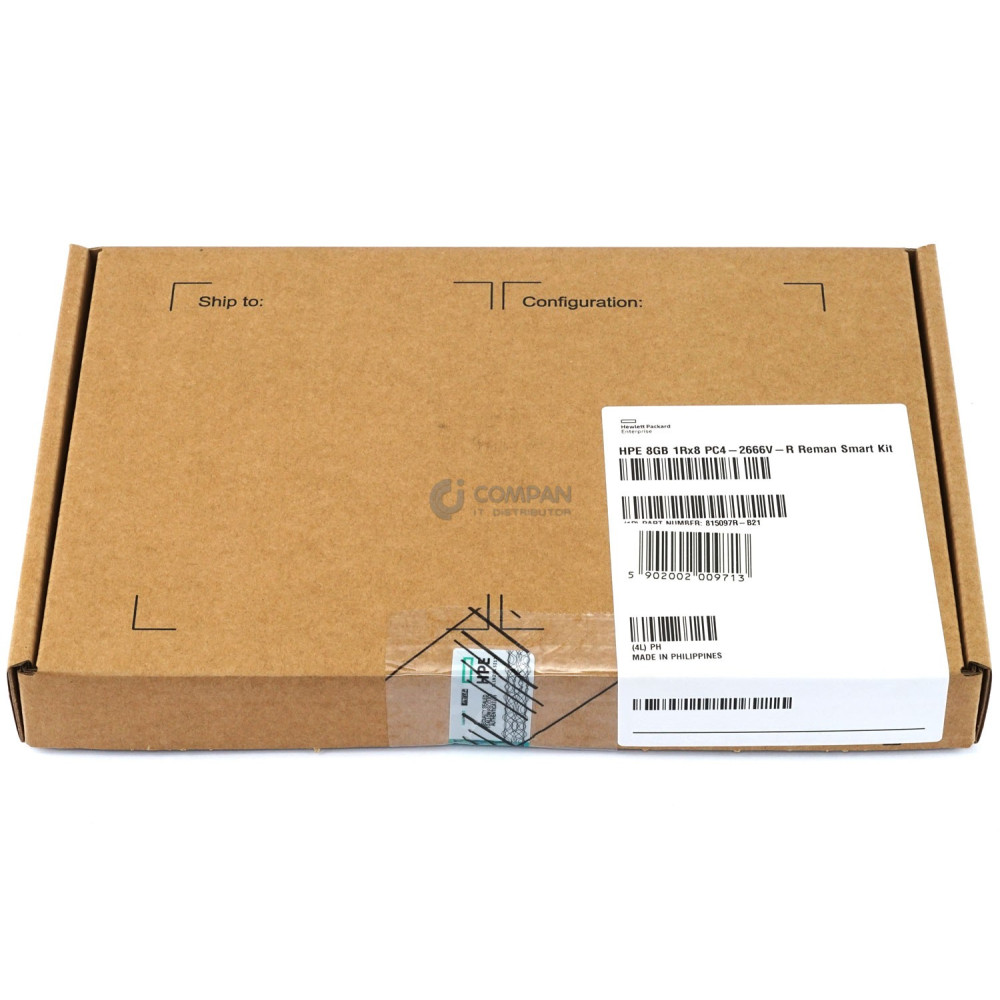 815097R-B21 HP DDR4 8GB 1RX8 PC4-21333 2666MHz RDIMM